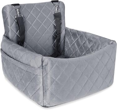 Автомобільний лежак для собак (45x40x34 см) з підсумком та ременем безпеки