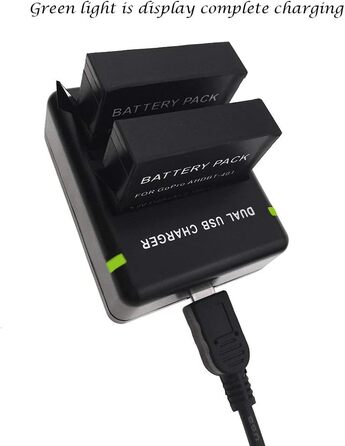 Акумулятор Suptig для GoPro Hero4 Black/Silver + зарядний пристрій (2 шт.)