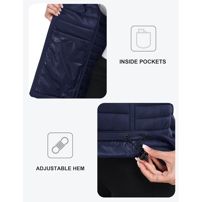 oFiz Steppweste Daen: Легка степкова жилетка Daen для активного відпочинку, туризму та подорожей (Синій, L)