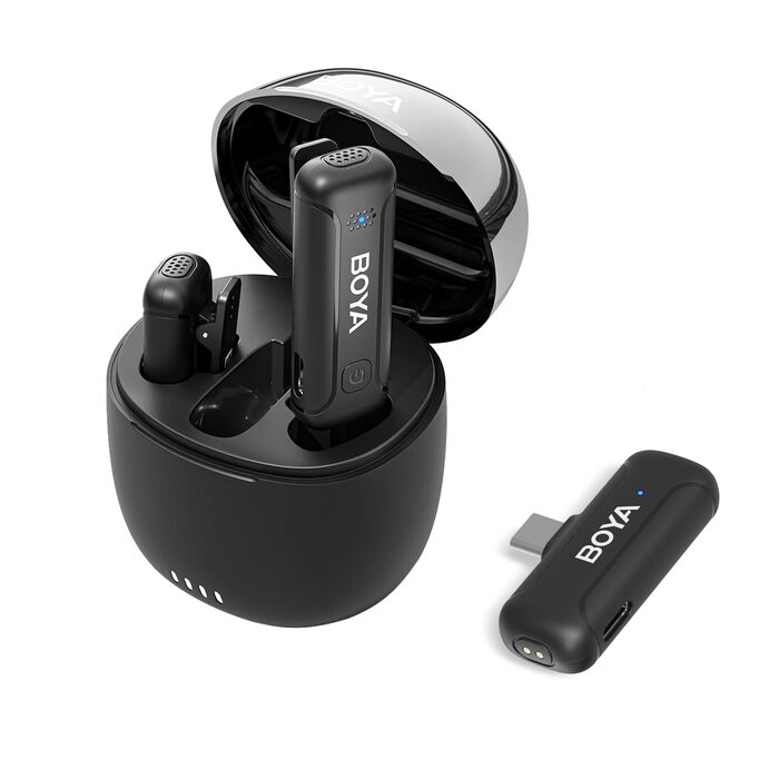 BOYA BY-WM3T-U2: Бездротовий петличний мікрофон з USB-C для Android/iPhone - 100м, 32год, шумозаглушення