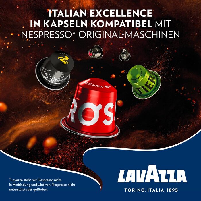 Кава Lavazza Espresso Qualità Rossa в алумінієвих капсулах, сумісні з Nespresso, 10 шт по 10 г