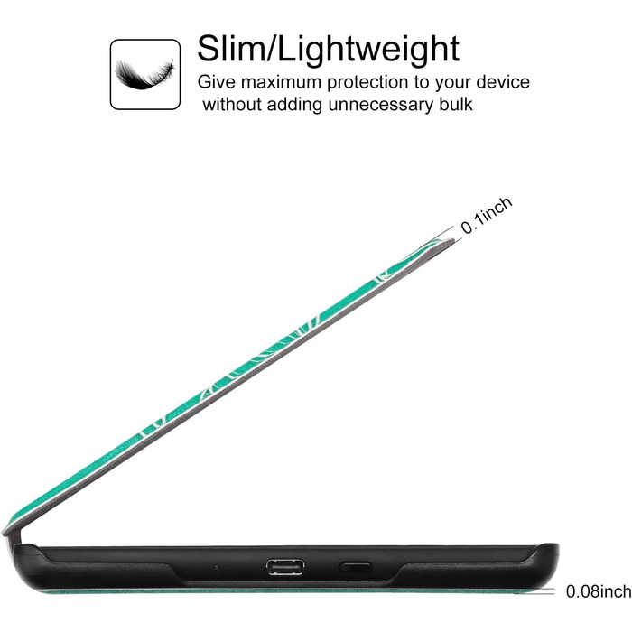 Чохол для Kindle 6' (11-го покоління) 2024/2022 (C2V2L3) з авто-вимиканням, PU шкіра, захисний чохол Löwenzahn (Мандала)