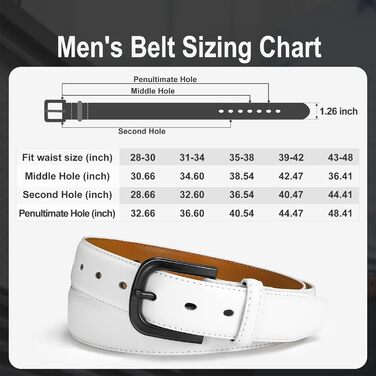 Чоловічий шкіряний ремінь VONMELLI без металу, TSA-сертифікований, для джинсів, гіпоалергенна застібка, розмір 48-52