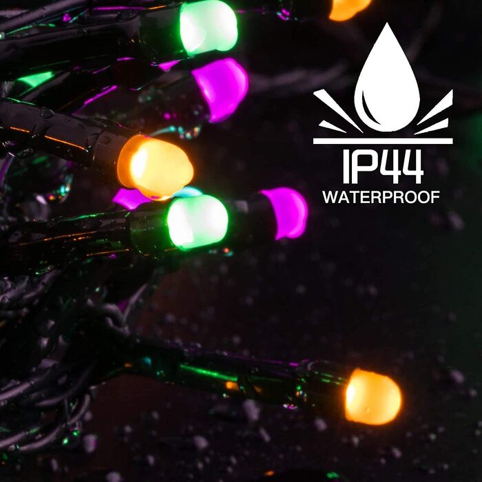 Гірлянда світлодіодна зовнішня 100 метрів, 1000 LED, святкова, вологостійка IP44, 8 режимів, для декорування дому, вечірки, ялинки, балкону, тераси (кольорова, 50м500LED)