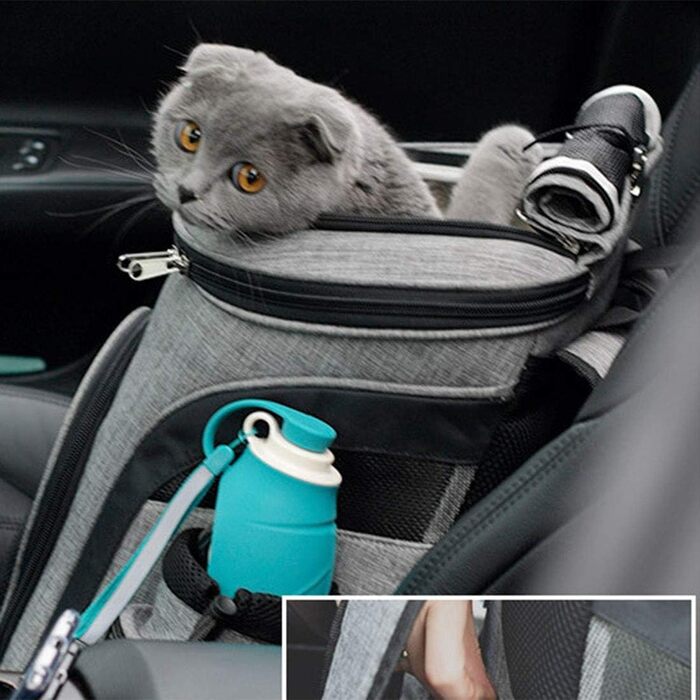 Рюкзак для вигулу домашніх тварин HYZH, 40x37x28 см, для собак та котів, дихаючий, складний, стильний