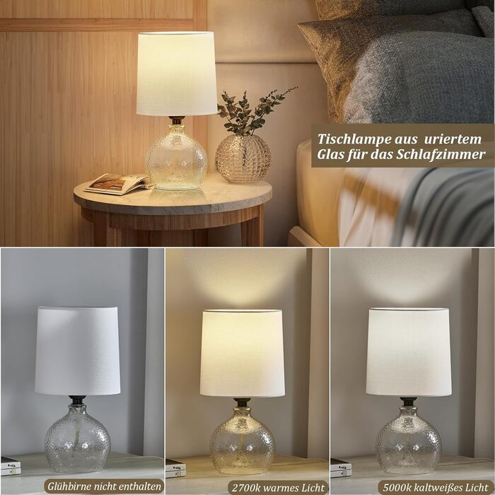 Настільна лампа GyroVu з ротангу, 2 шт. в наборі, Бохо стиль, патрон E27, для спальні, вітальні, читання