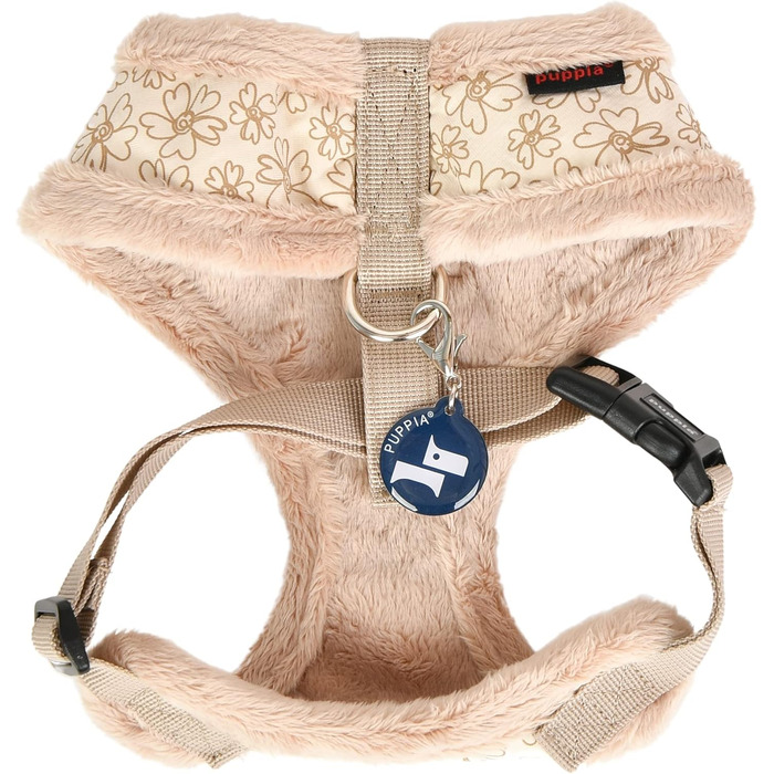 Шлейка для собак Puppia Hepatica A - світло-бежева, регульована, комфортна (L)