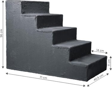 Сходинка для собак Mg Design – дерев'яна, стабільна, для дивану та ліжка, для собак та котів, 40 x 45 x 5 см, 71 x 40.5 x 56 см