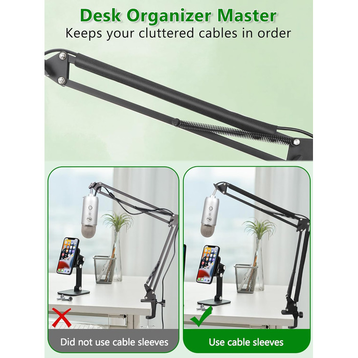 Кріплення для мікрофона FIFINE AM8, білий - Шарнірний стійкий кріплення для мікрофонів FIFINE Recording XLR/USB, AM8, YOUSHARES. Підходить для мікрофонів з адаптерами 3/8' - 5/8'.