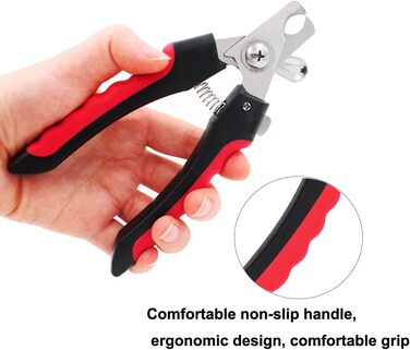 Професійний інструмент для стрижки кігтів домашніх тварин: триммер, кусачки, ножиці, нержавіюча сталь, з блокуванням та пилочкою (L)