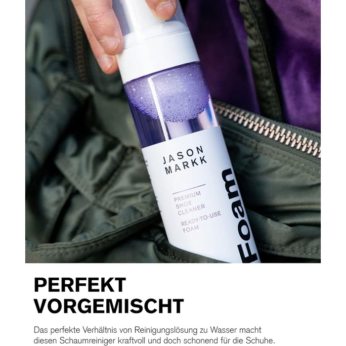 Jason Markk Shoe & Sneaker Care, Shoe Cleaner, Cleans and cares for shoes (RTU Foam)