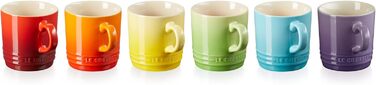 Le Creuset 6-Piece Cappuccino Cup Set, 200 ml each, Rainbow, 79114208359030