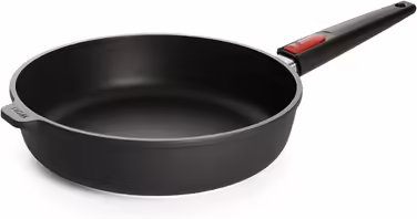 Woll Nowo Titanum High-Rim Frying Pan - Induction -, Ø 28 cm, 7 cm high, with detachable handle - Suitable for all types of stovetops, non-stick coating