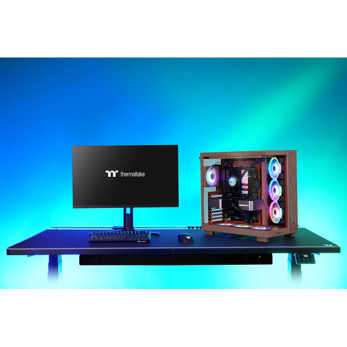 Корпус для ПК Thermaltake View 380 XL TG ARGB, Gravel Sand: Mid Tower, загартоване скло 4 мм, підтримка E-ATX та XL-материнських плат, USB-C, підтримка радіатора 360 мм, High-Airflow