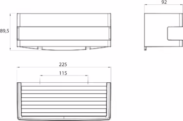 EMCO SYSTEM2 Sponge Basket, for Drilling, High-Quality Metal Shower Shelf, Shower Basket for Bathroom Utensils, Chrome, Fixed, Wall Basket