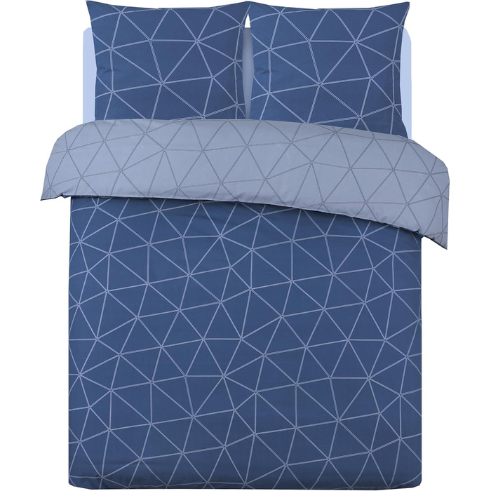 Набір постільної білизни Vision Hugo сірого кольору для двоспального ліжка (260x240 см) з 2 наволочками, 100% бавовна