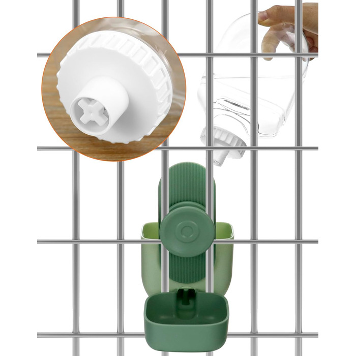 Автоматичний годівниця та поїльник для дрібних тварин QWORK® 870ml/800ml, для їжаків, кроликів, котів, собак