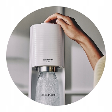 Сифонізатор для газованої води SodaStream Terra, білий (балон CO2 та пляшка 1 л у комплекті)