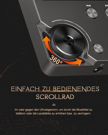 MECHEN M30 MP3 Плеєр Hi-Res з DAC, DSD FLAC, 64GB, Підтримка до 256GB (Сірий)