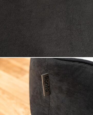 Ліжко для собак Lionto 2-в-1 з комфортним входом, м'яке домашнє ліжко для тварин, яке можна перевертати, 80x60 см, подушка для собак з легкою у догляді імітацією замші, сірий колір (Д 60 x Ш 50 x В 22 см (з нанесенням імені), Чорний/Сірий)