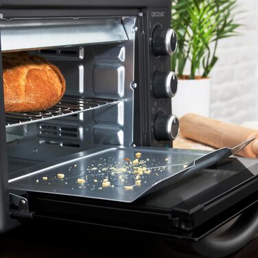 Мультифурна Cecotec Bake&Toast 1090 Black: 1000 Вт, 26 л, таймер, регулювання температури до 230ºC, дека, решітка, щипці