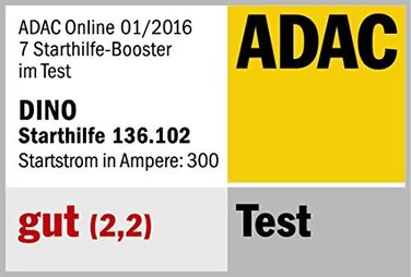 Портативний пусковий пристрій Dino KRAFTPAKET 12V-600A: для авто, мотоциклів та човнів. Підтримка різних типів акумуляторів (свинцево-кислотні, GEL, EFB, AGM). Ємність 66.6Wh, 18000mAh.