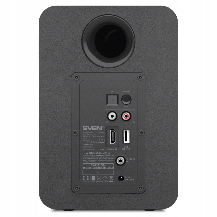 Акустична система SVEN SPS-830: Bluetooth, HDMI ARC, Оптичний вхід, Пульт ДК, 2x30Вт, MDF
