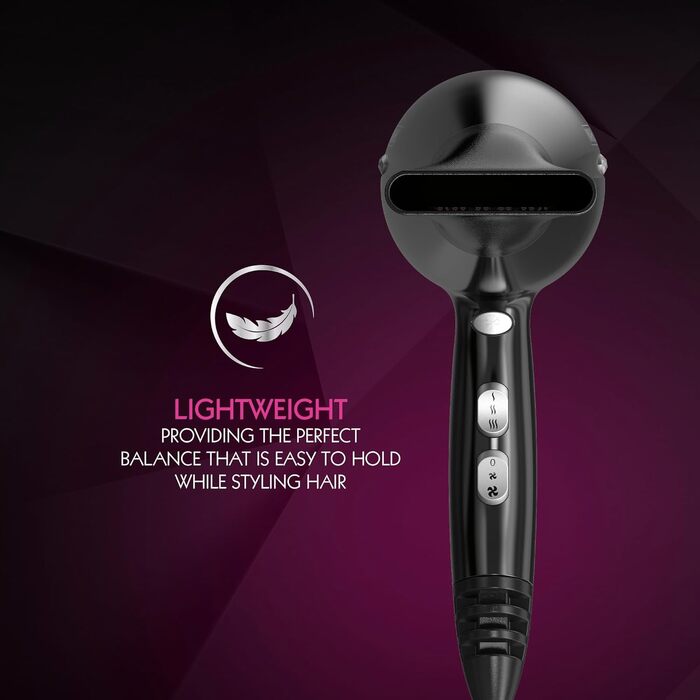 Фен для волосся WAHL Power Shine Dryer: 3 температурних та 2 швидкісних режими, функція холодного обдуву Cool Shot, швидке сушіння та стайлінг кучерявого волосся