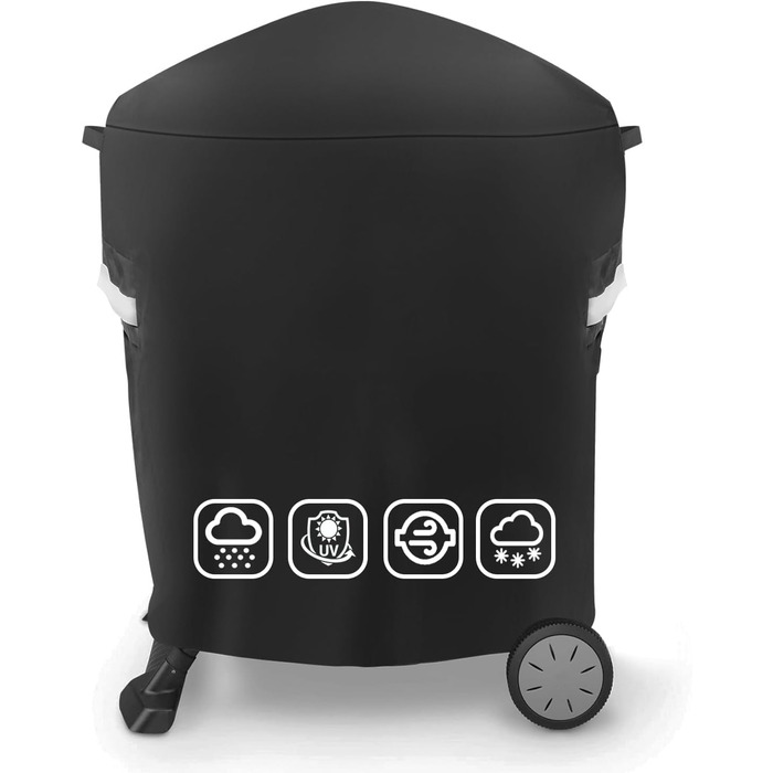 Чохол для гриля Weber Q100/Q200/Q1000/Q1200/Q1400/Q2000/Q2200/Q2400 на візку, водонепроникний, зносостійкий 600D Oxford, захисна кришка для барбекю з переносною підставкою