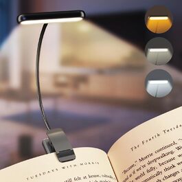 LED лампа для читання iFalarila з кріпленням на книгу, USB-C, 3 кольори, 10 рівнів яскравості, гнусий 