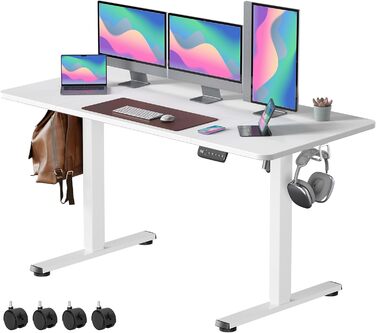 VOSATRON Electric Height Adjustable Desk 160x60cm with Memory Control & Anti-Collision Technology - Black Frame/Black Top