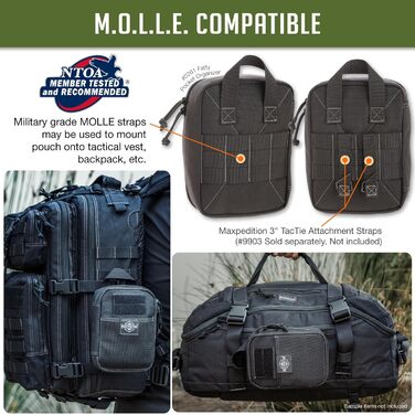 Органайзер Maxpedition Fatty Pocket, чорний, 20 см — кишенькова тактична сумка для спорядження