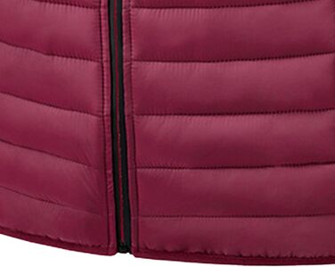 Чоловіча жилетка, утеплена, легка, тепла, для активного відпочинку, без рукавів, зимова, з стеганим оздобленням, з коміром-стійкою, слім-силует (L, бордовий)