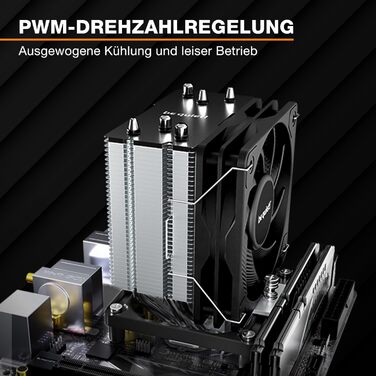 be quiet! Кулер для процесора Pure Rock Slim 3: висока продуктивність, 4 heatpipes, вентилятор 120mm PWM