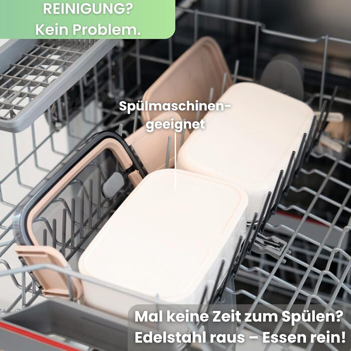 Бенто-бокс 'Taylor', 2 яруси з відділеннями, преміум нержавіюча сталь, без BPA, з посудом, для їжі на виніс, Meal Prep для дорослих, витримує мікрохвильову піч, герметичний