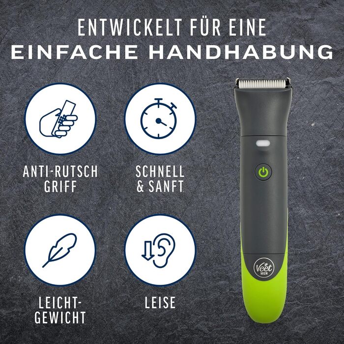 Тріммер Veet Men Intimate - для тіла та зони бікіні, водостійкий | Veet