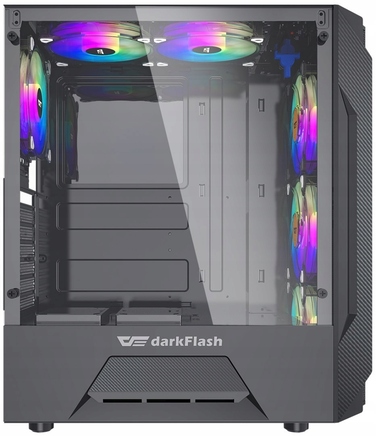 Корпус для комп'ютера Darkflash LEO, чорний, ATX, USB 3.0, Midi Tower