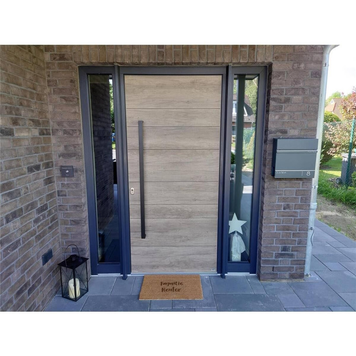 Поштова скринька Metzler Hermann Anthrazit RAL 7016 з газетницею та номерним знаком – персоналізована лазерним гравіюванням. Сучасна водонепроникна та антикорозійна поштова скринька