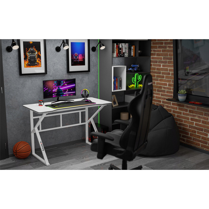 Ігровий комп'ютерний стіл Huzaro HERO 1.6 White