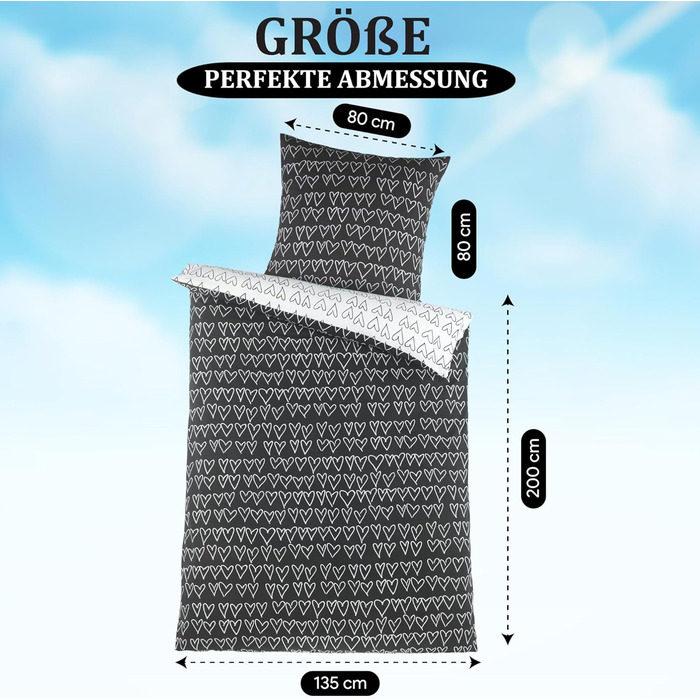 Комплект постільної білизни Kuscheli® 135x200 4 частини, мікрофібра, сертифікат ÖkoTex, дизайн 