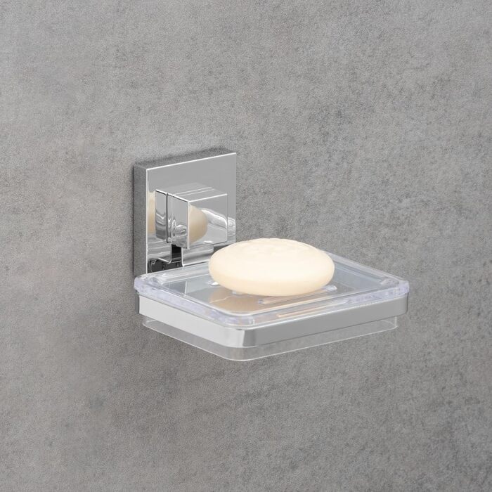 WENKO Vacuum-Loc® Soap Holder Quadro Stainless Steel