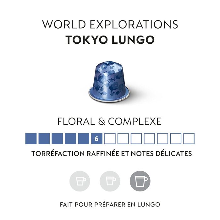 Капсули Nespresso Vivalto Lungo (5 шт. в упаковці, 50 шт. загалом), блакитні