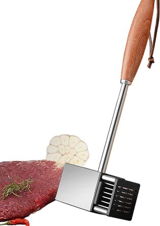 М'ясорубка-молоток Fleischklopfer з нержавіючої сталі з антиковзним руків'ям, для стейків, шніцелів, яловичини, свинини, курки