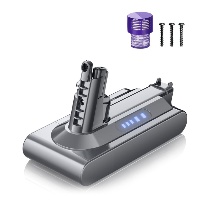 Запасний акумулятор Powtree для пилососа Dyson V10 (1 фільтр + 3 шурупи)