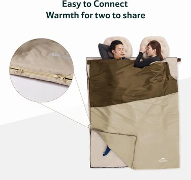 Спальний мішок Naturehike Ultraleicht – ультралегкий, 680/760 г, для 3 сезонів, 190x75/205x85 см, для походів, рюкзаків, кемпінгу, комфортна температура 15°C, колір: зелений XL (темно-коричневий/світло-коричневий)