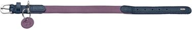 Нашийник для собак HUNTER LEMVIG, шкіряний, фіолетовий/темно-синій, розмір 45, Made in Germany
