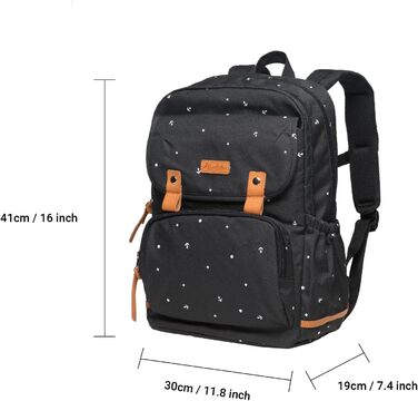 Жіночий рюкзак Kauko: студентський, для ноутбука, у дорогу, чорний (K8009)