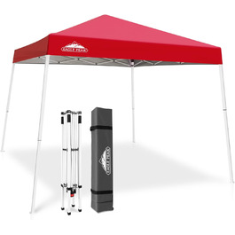 EAGLE PEAK 3 m x 3 m Pop-Up Tent with Sloping Legs (Red)