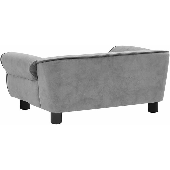 Софа для собак VidaXL сірого кольору 72x45x30 см, м'яка лежанка для домашніх тварин