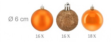 Relaxdays Set of 50 Christmas Baubles